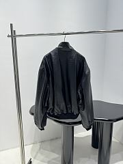 Balenciaga Blouson In Black Smooth Semi-Shiny Grainy Leather - 6