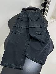 Balenciaga Mid-Rise Cargo Jeans In Black  - 2