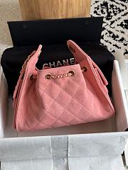 Chanel 25 Mini Handbag Suede Calfskin & Gold Tone Metal Pink - 22x20x12.5cm - 2