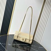 Chanel Small Bowling Bag Grained Shiny Calfskin & Gold-Tone Metal Beige - 20.5x10x10cm - 4