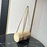 Chanel Small Bowling Bag Grained Shiny Calfskin & Gold-Tone Metal Beige - 20.5x10x10cm - 5
