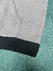 Balenciaga Fluffy Zip-up Hoodie in Grey/Black/White   - 6