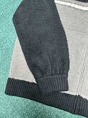 Balenciaga Fluffy Zip-up Hoodie in Grey/Black/White   - 4