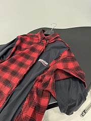 Balenciaga Check Frayed Shirt Black - 5