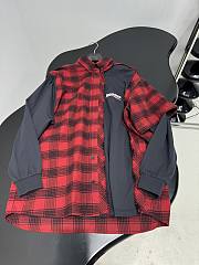 Balenciaga Check Frayed Shirt Black - 2