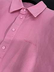 Balenciaga Logo-embroidered Shirt Pink - 4