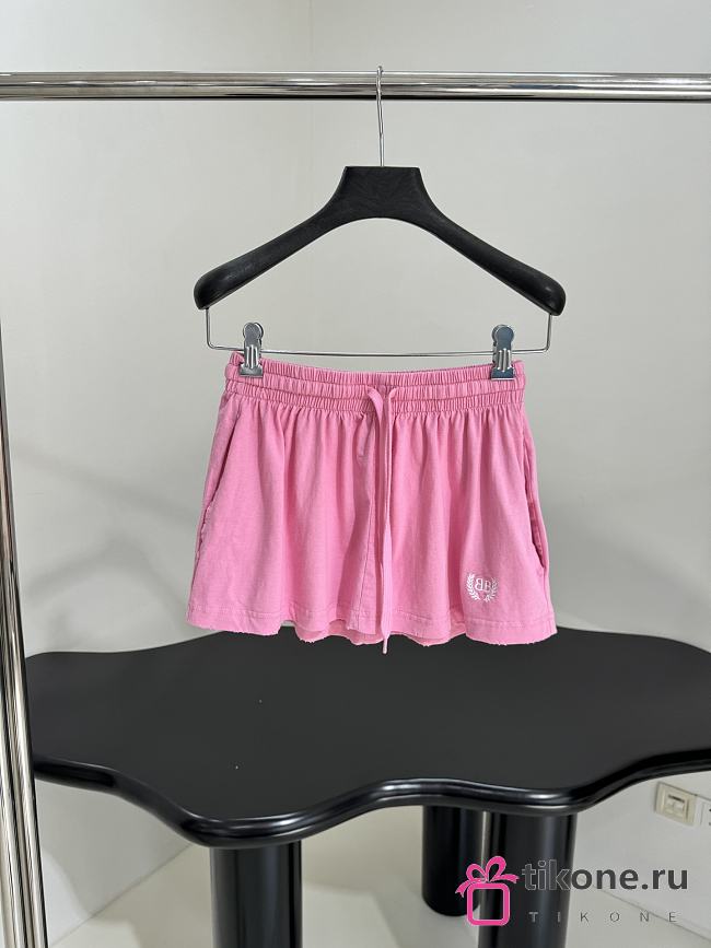 Balenciaga Laurel Classic Football Shorts Mini Skirt in Light Pink - 1