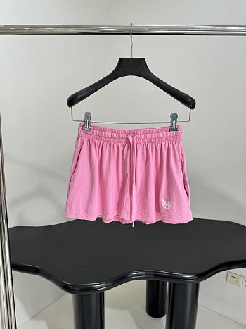 Balenciaga Laurel Classic Football Shorts Mini Skirt in Light Pink