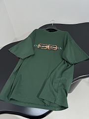 Balenciaga BB Icon Stencil T-Shirt Medium Fit In Faded Green Dry Jersey  - 2