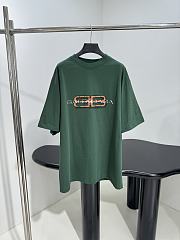 Balenciaga BB Icon Stencil T-Shirt Medium Fit In Faded Green Dry Jersey  - 4