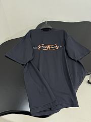 Balenciaga BB Icon Stencil T-Shirt Medium Fit In Faded Black Dry Jersey - 4