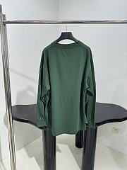 Balenciaga BB Icon Stencil Long Sleeve T-shirt Large Fit in Faded Green Dry Jersey - 4