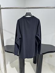 Balenciaga BB Icon Stencil Long Sleeve T-shirt Large Fit in Faded Black Dry Jersey - 6