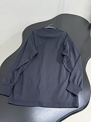 Balenciaga BB Icon Stencil Long Sleeve T-shirt Large Fit in Faded Black Dry Jersey - 2