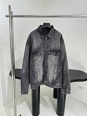Balenciaga Trompe L'oeil Trucker Jacket Streaky Black - 5