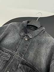 Balenciaga Trompe L'oeil Trucker Jacket Streaky Black - 2