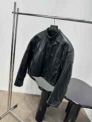 Balenciaga Perforated Leather Jacket in Black - 1