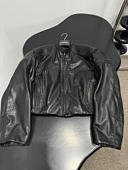 Balenciaga Perforated Leather Jacket in Black - 5