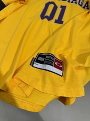 Balenciaga Basketball Oversized T-Shirt In Yellow And Deep Purple Dry Jersey - 5