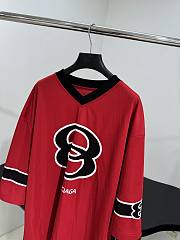 Balenciaga American Football Oversized Printed Pique Red - 5