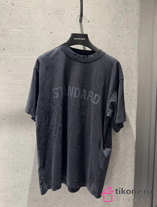 Balenciaga Standard T-Shirt Regular Fit In Faded Black Dry Jersey Is From Look 23  - 1