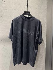 Balenciaga Standard T-Shirt Regular Fit In Faded Black Dry Jersey Is From Look 23  - 1