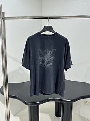 Balenciaga Kittycat T-Shirt Medium Fit In Faded Black Dry Jersey  - 1