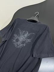 Balenciaga Kittycat T-Shirt Medium Fit In Faded Black Dry Jersey  - 2