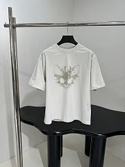 Balenciaga Kittycat T-Shirt Medium Fit In Faded White Dry Jersey  - 1