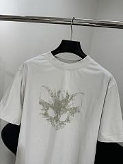 Balenciaga Kittycat T-Shirt Medium Fit In Faded White Dry Jersey  - 5