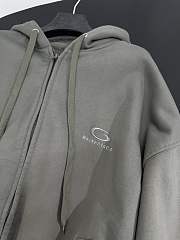 Balenciaga Loop Sports Icon Zip Hoodie Gray - 3
