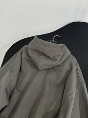 Balenciaga Loop Sports Icon Zip Hoodie Gray - 2