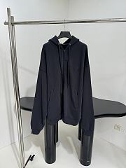 Balenciaga Loop Sports Icon Zip Hoodie Black - 1