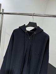 Balenciaga Loop Sports Icon Zip Hoodie Black - 6