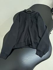 Balenciaga Loop Sports Icon Zip Hoodie Black - 2