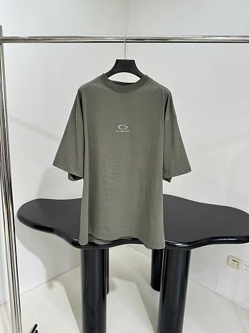 Balenciaga Loop Sports Icon Oversized T-Shirt In Faded Gray Dry Jersey