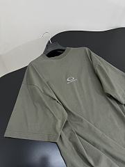 Balenciaga Loop Sports Icon Oversized T-Shirt In Faded Gray Dry Jersey - 4