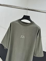 Balenciaga Loop Sports Icon Oversized T-Shirt In Faded Gray Dry Jersey - 6