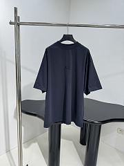 Balenciaga Loop Sports Icon Oversized T-Shirt In Faded Navy Dry Jersey - 2