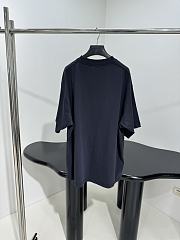 Balenciaga Loop Sports Icon Oversized T-Shirt In Faded Navy Dry Jersey - 3