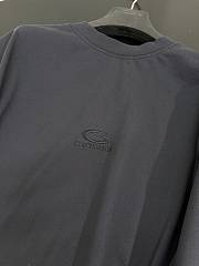 Balenciaga Loop Sports Icon Oversized T-Shirt In Faded Navy Dry Jersey - 5