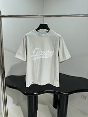 Balenciaga Luxury Script Oversized T-Shirt In Off White And White Dry Jersey - 1