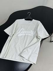 Balenciaga Luxury Script Oversized T-Shirt In Off White And White Dry Jersey - 2