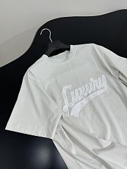 Balenciaga Luxury Script Oversized T-Shirt In Off White And White Dry Jersey - 3