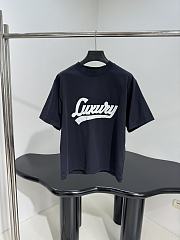 Balenciaga Luxury Script Oversized T-Shirt In Black And White Dry Jersey - 1