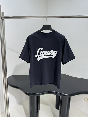 Balenciaga Luxury Script Oversized T-Shirt In Black And White Dry Jersey