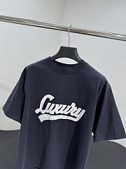 Balenciaga Luxury Script Oversized T-Shirt In Black And White Dry Jersey - 5