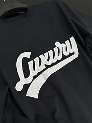 Balenciaga Luxury Script Oversized T-Shirt In Black And White Dry Jersey - 4