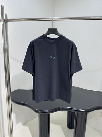 Balenciaga Loop Sports Icon Oversized T-Shirt In Faded Black Dry Jersey