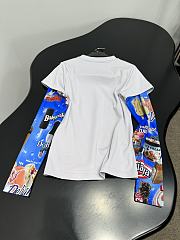 Balenciaga Loop Sports Icon Double Sleeve T-Shirt in Black - 3